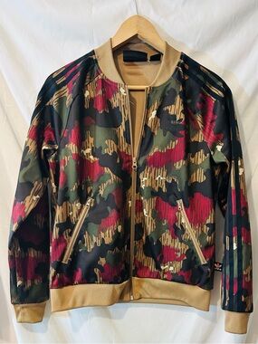 Adidas Full Zip Track Jacket Multicolor Camo Pharrell Williams Hu Hiking Mens S